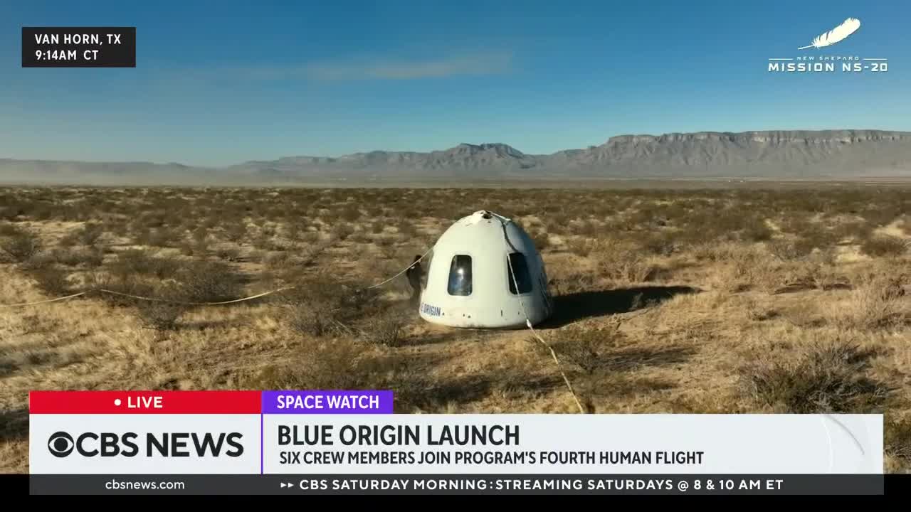 Blue Origin launches fourth crewed flight to space _ full video