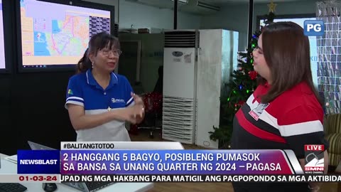 2 hanggang 5 bagyo, posibleng pumasok sa bansa sa Q1 ng 2024 —PAGASA