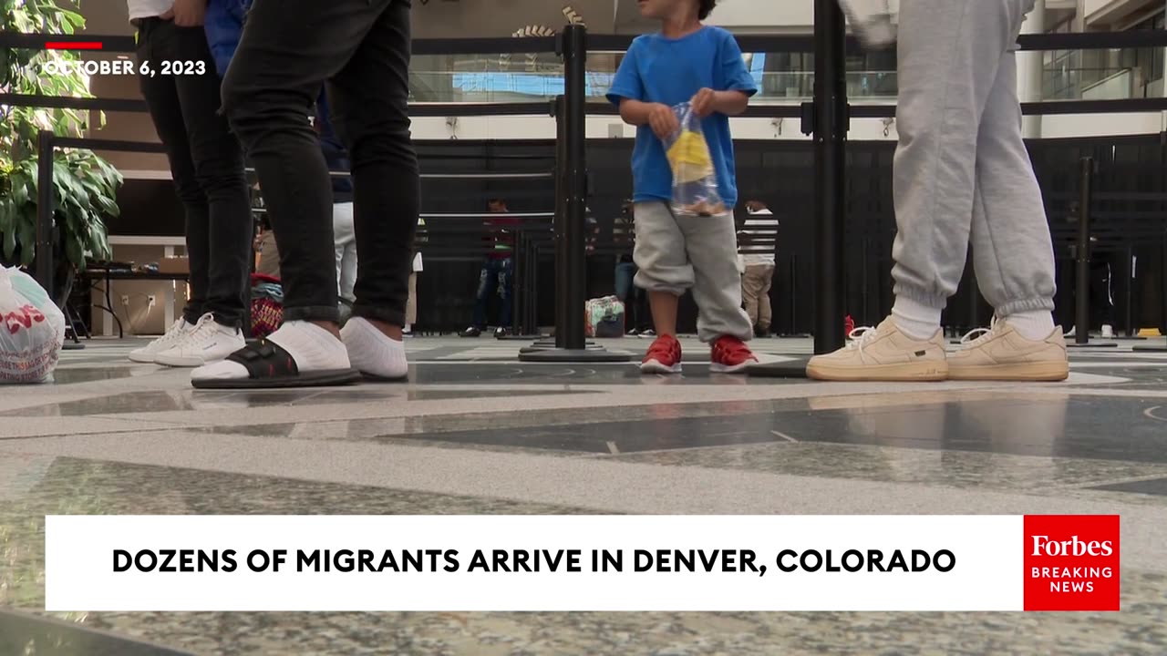 Dozens Of Migrants Arrive In Denver, Colorado