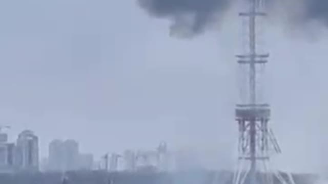 TV tower in Kyiv demolished and razed to the ground.