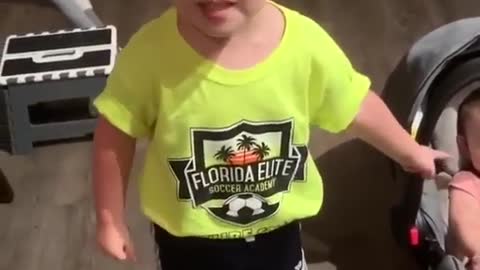 Cute Baby gets mad after not given Kiss by mommy