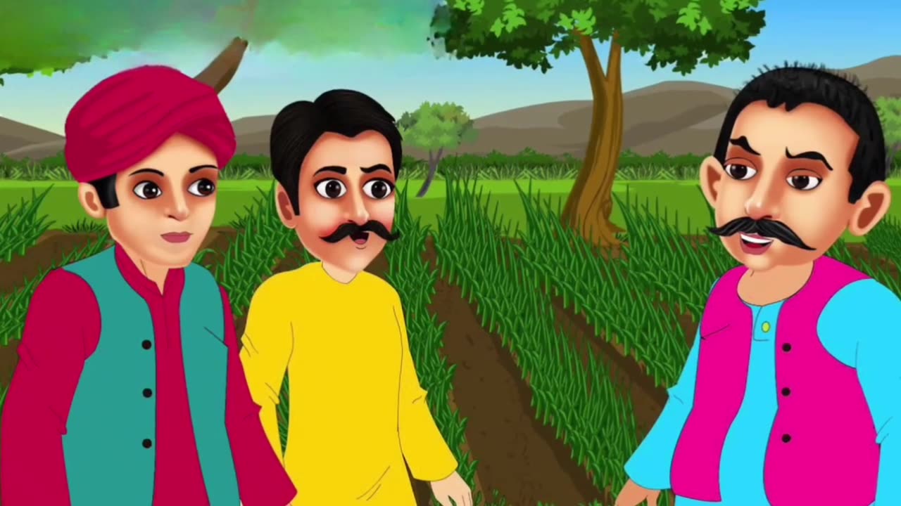 Dukhi kishan / New Village Cartoon story In Hindi