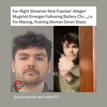 Nick fuentes was arrested over assault woman but woman should be arrested not nick fuentes 12/7/24