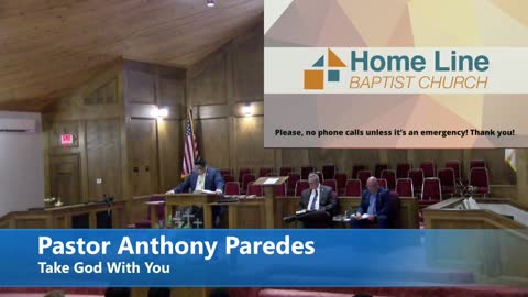 Pastor Anthony Paredes// Take God With You