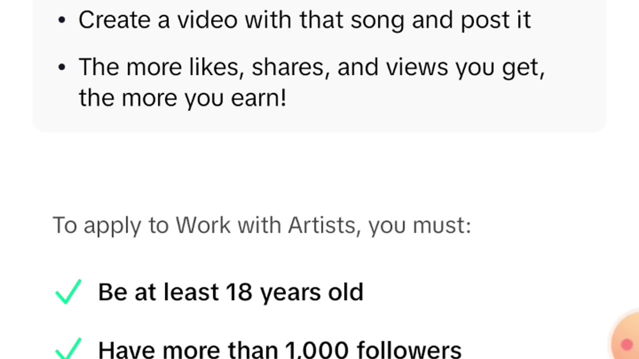 Work with Artist on TikTok