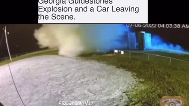 Security footage of Vehicle fleeing scene at Georgia Guidestone explosion