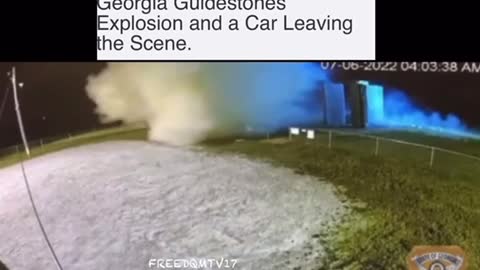 Security footage of Vehicle fleeing scene at Georgia Guidestone explosion