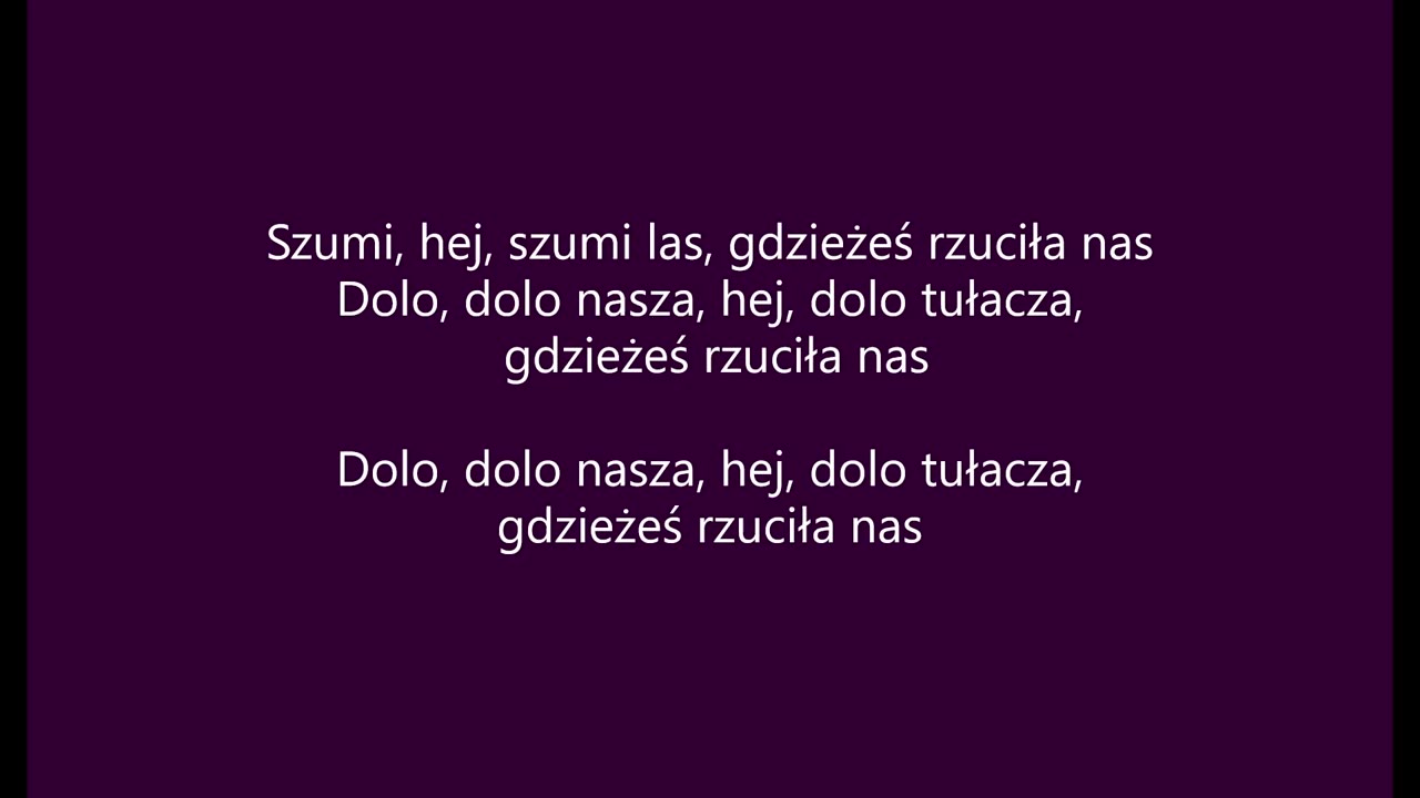 Szumi dokoła las (tekst)