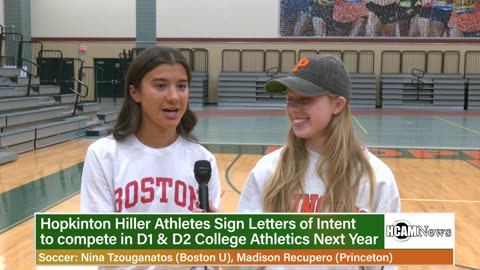 Hopkinton HS Athletes Sign Letters of Intent to Compete in D1, D2 NCAA Athletics (11/22/2024)