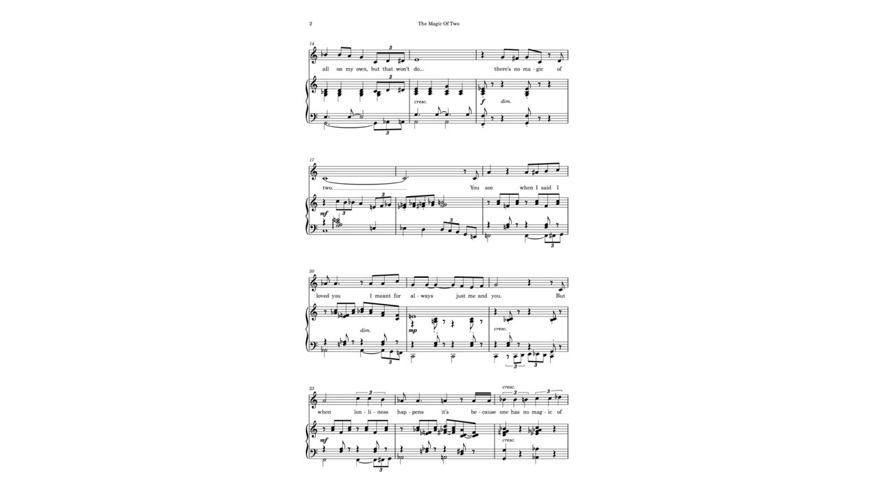 The Magic Of Two with Score by Caleb M. Brandon