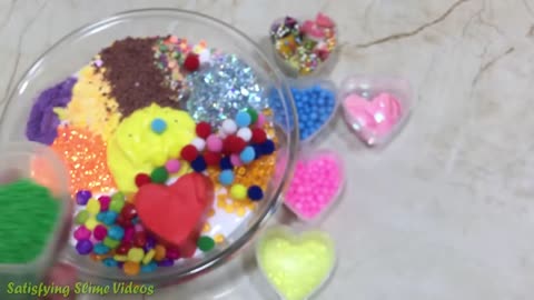 Mixing Random Things into Slime _ Slimesmoothie _ Satisfying Slime Video