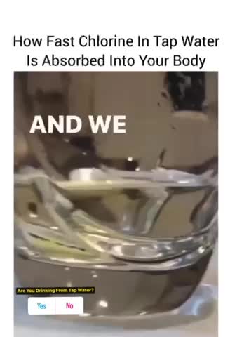 We are being poisoned by showering and using tapwater we are absorbing the chlorine take a look