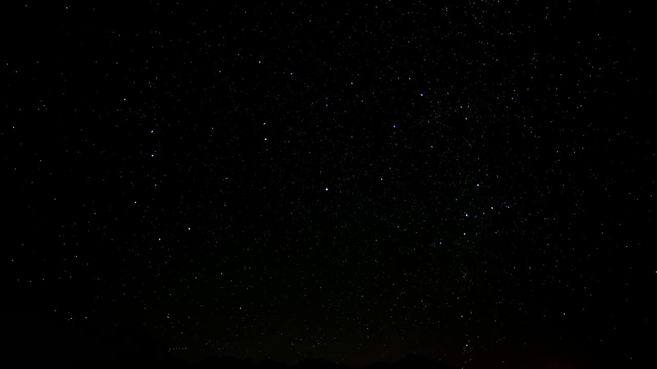 Stars in the sky rotating