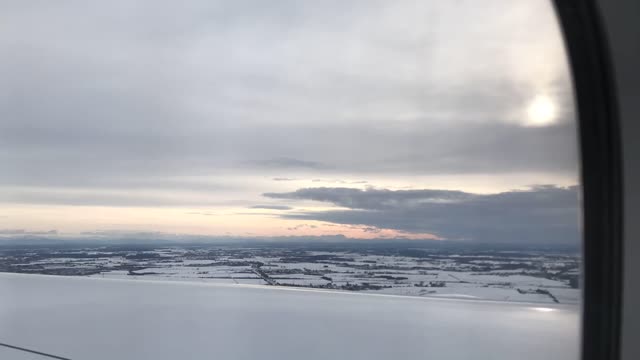 the sunset from the plane