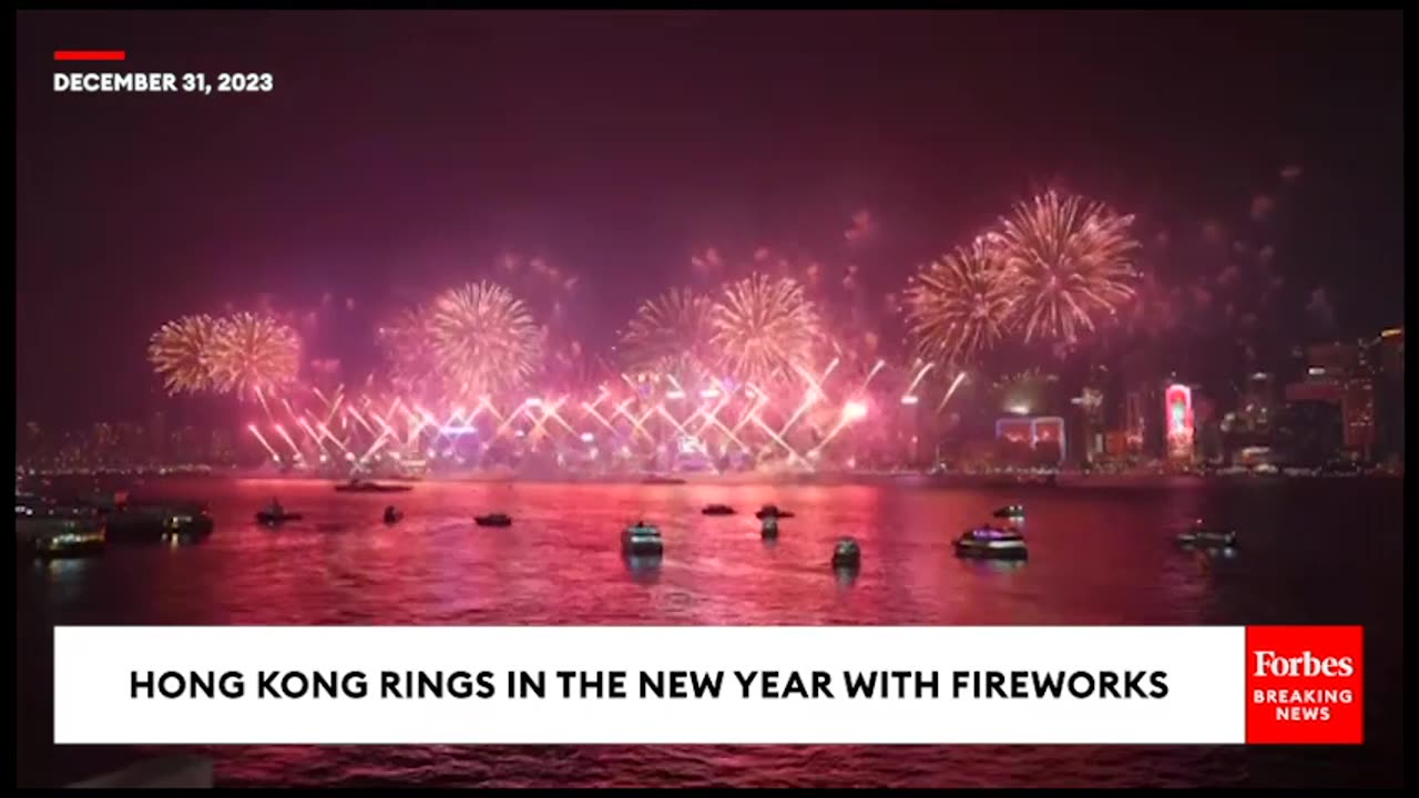 WATCH- Hong Kong Celebrates The New Year With Fireworks