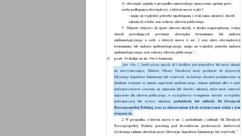 Główny lekarz Sanepidu ma już do dyspozycji pododdziały wojska. Ustawa szyta na miarę...