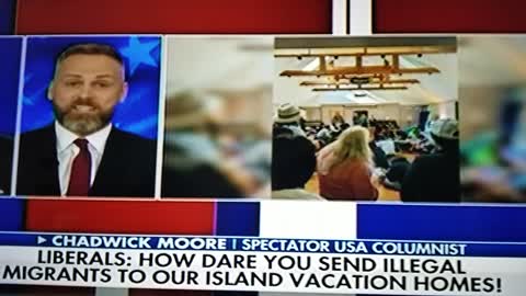 Tucker Carlson laughs at the reaction of Illegals at the Martha's Vineyard