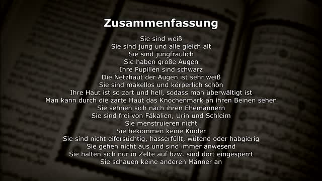 Islam - Wie sehen Paradies-Jungfrauen aus?