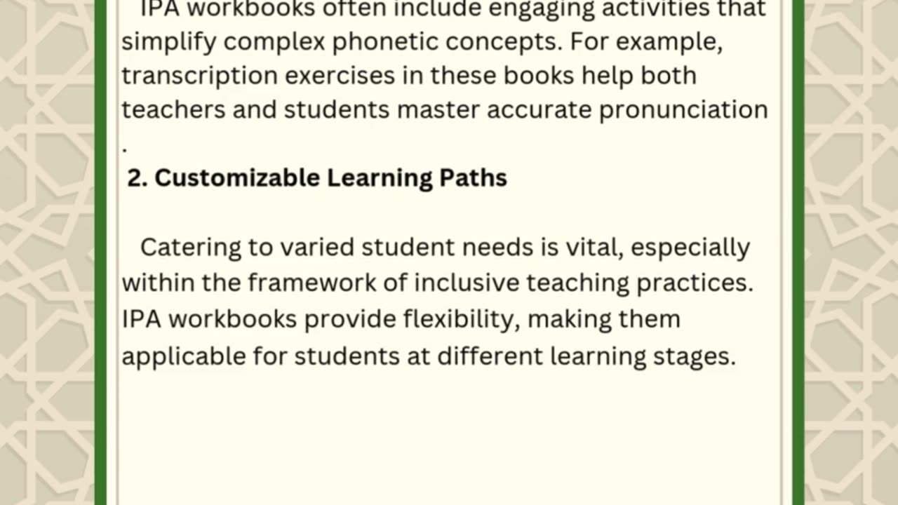 A Comprehensive Review of IPA Practice Workbooks for Teachers