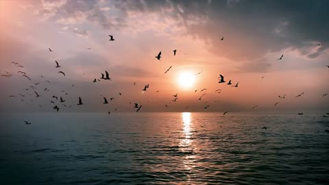 Sunset to the beautiful sound of seagulls