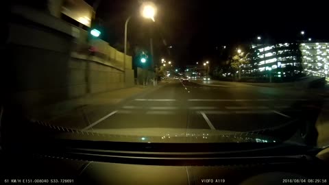 Meteor Falling Captured on Dash Cam