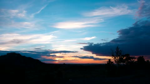 Timelapse of sunset in the wild