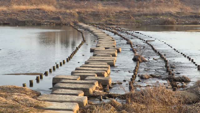 It's a stone wall road in the countryside of Korea. Isn't it pretty?