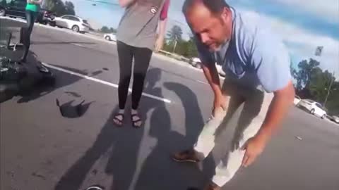 His helmet saved his life from the accident