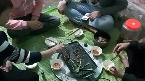 grilled pork hot pot