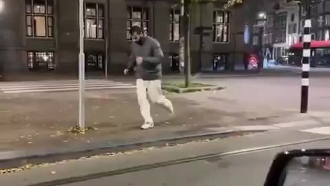 Zionist Israeli hooligans in Amsterdam beaten for attacking people and singing racist songs pt.3