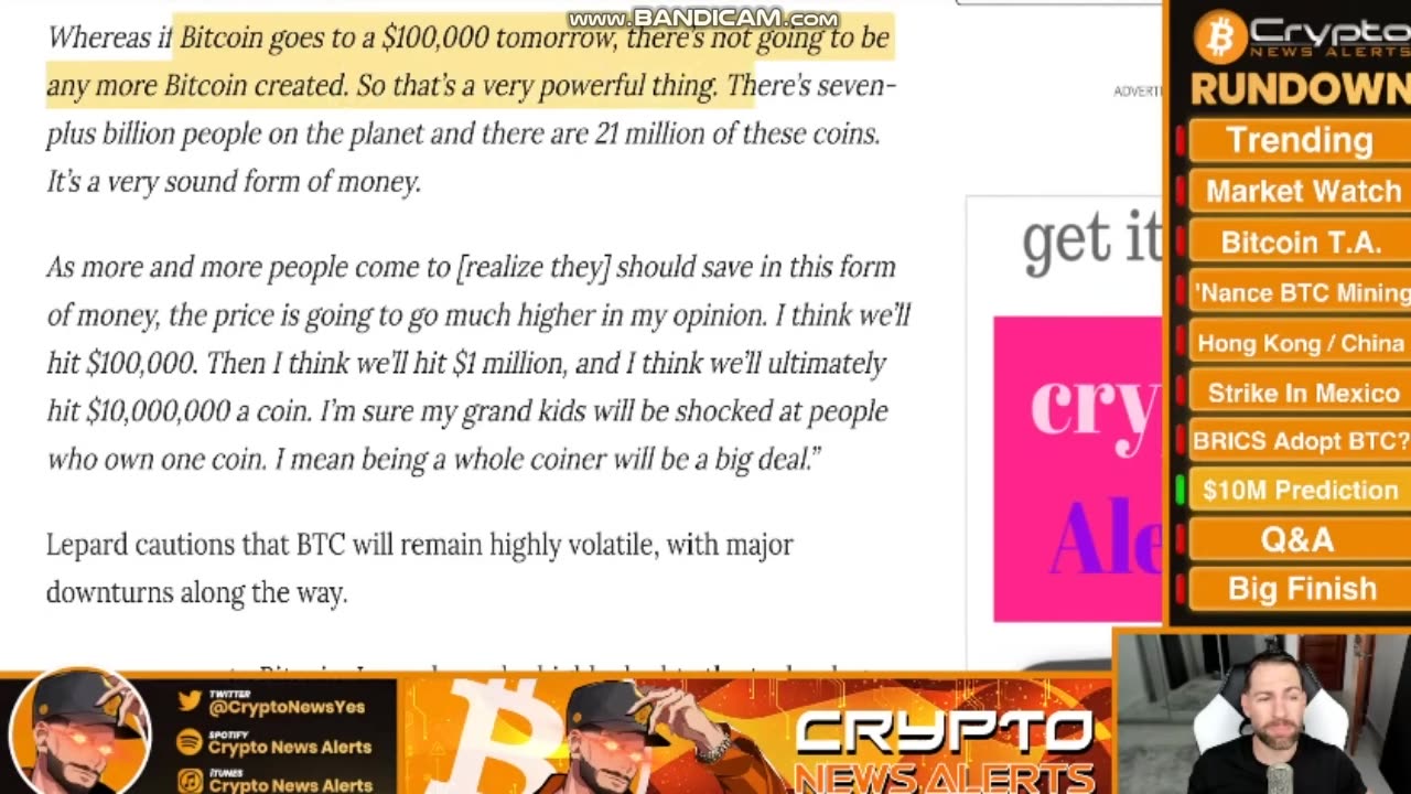 Bitcoin Will Ultimately Hit $10 Million-Larry Lepard