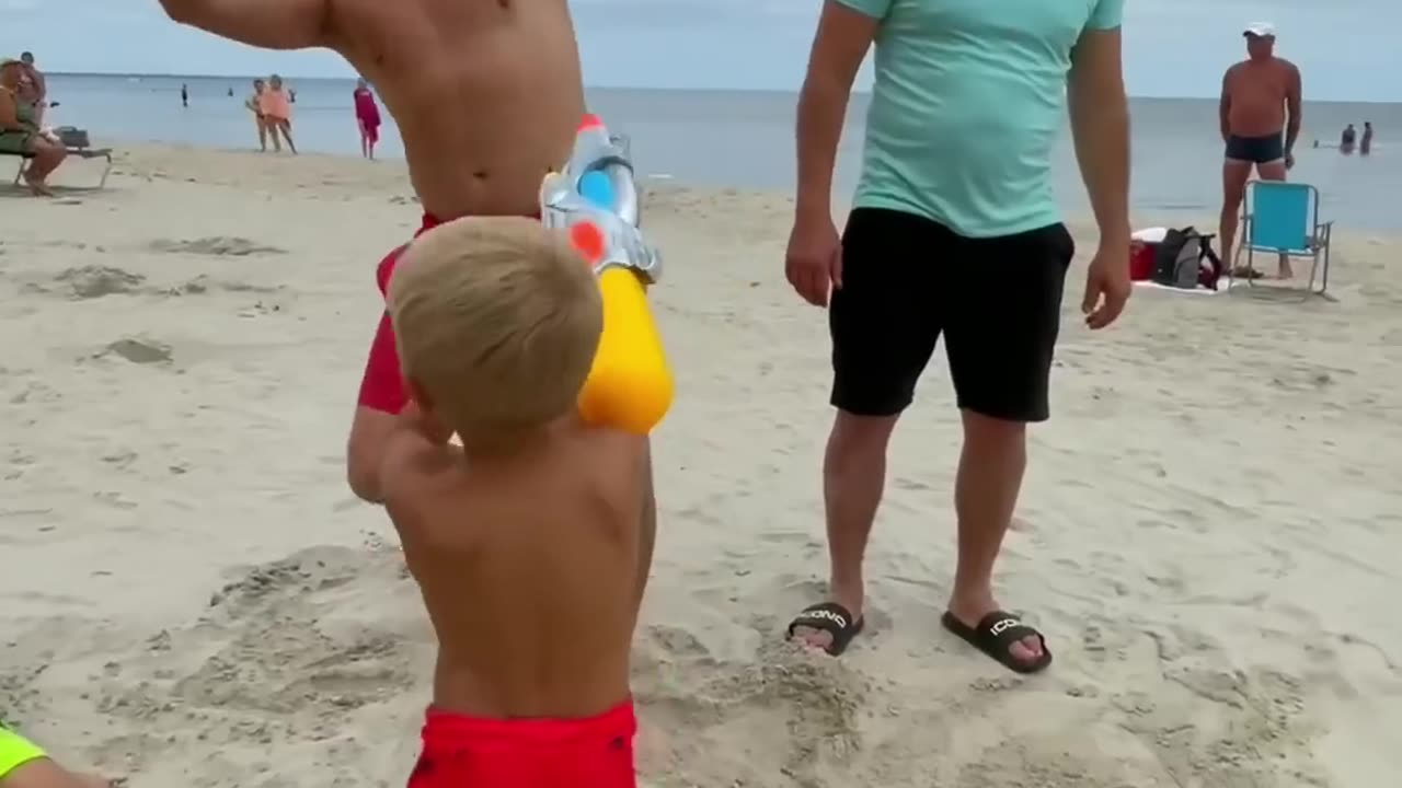 Little Boy play NERF😀🔥REAL LIFE