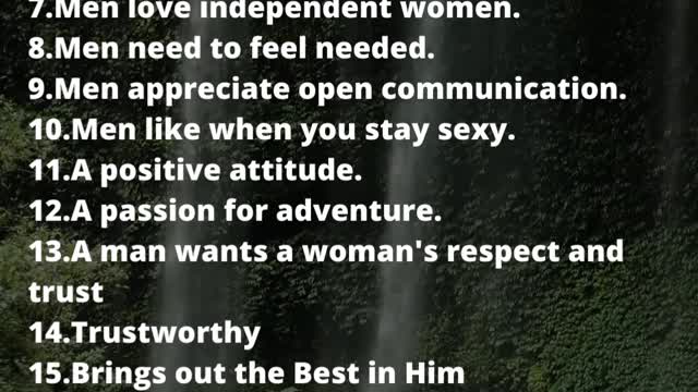 20 Traits men wants in a woman