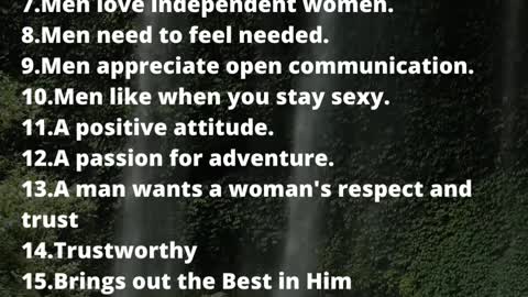 20 Traits men wants in a woman