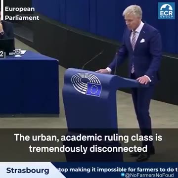 No farmers, no food, no future!＂ Dutch MEP, Rob Roos, exposes the globalist war on agriculture
