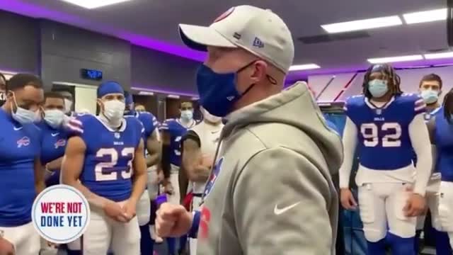 Buffalo Bills Locker Room After Winning A Playoff Game In 25 Years