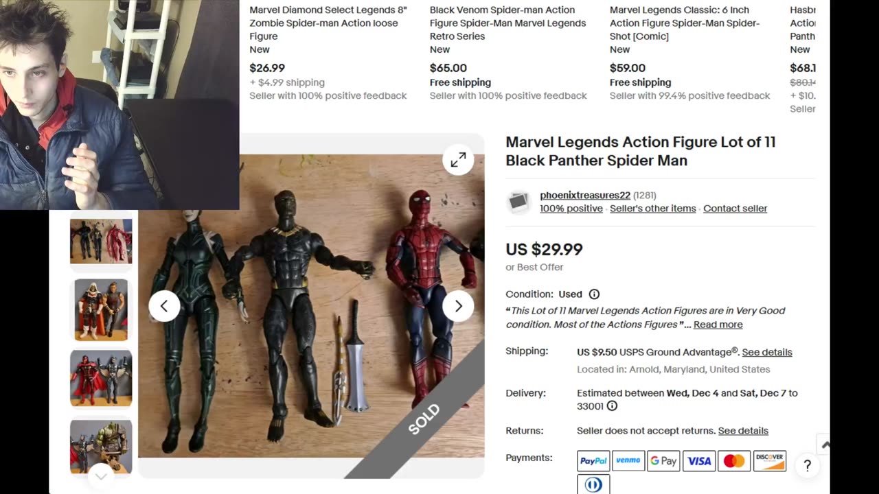 The Hasbro Marvel Legends Action Figure Lots That Sold on eBay At A Price Of Less Than $5 Per Figure