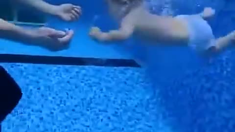 Funny Kids swimming