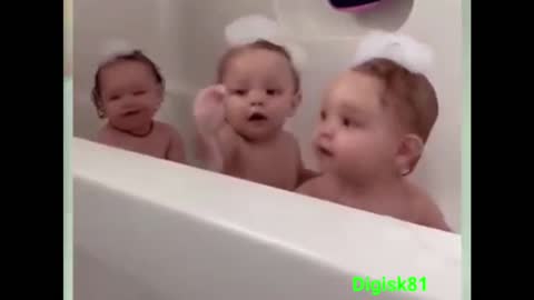 Cute baby funny baby video baby training