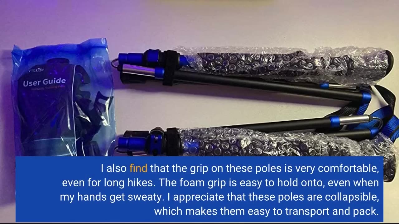 Customer Reviews: TheFitLife Collapsible Trekking Poles for Hiking – Lightweight Folding Walkin...