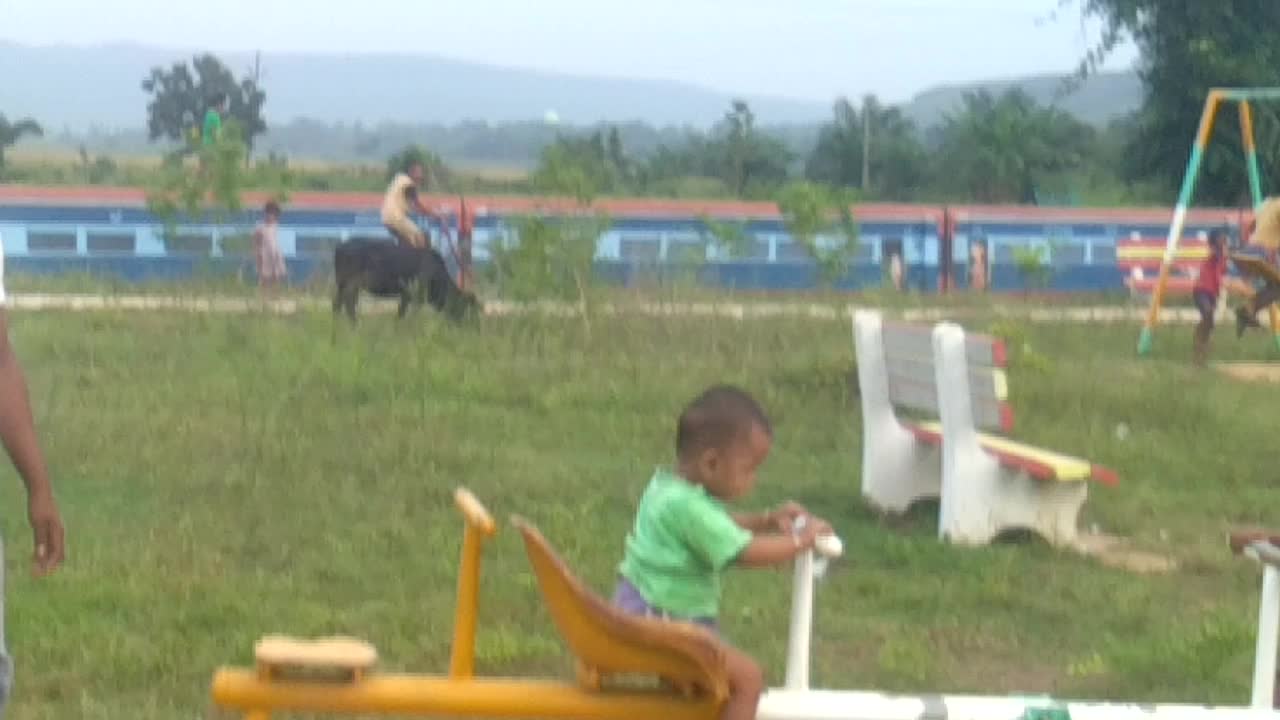 Indian village park baby Playing