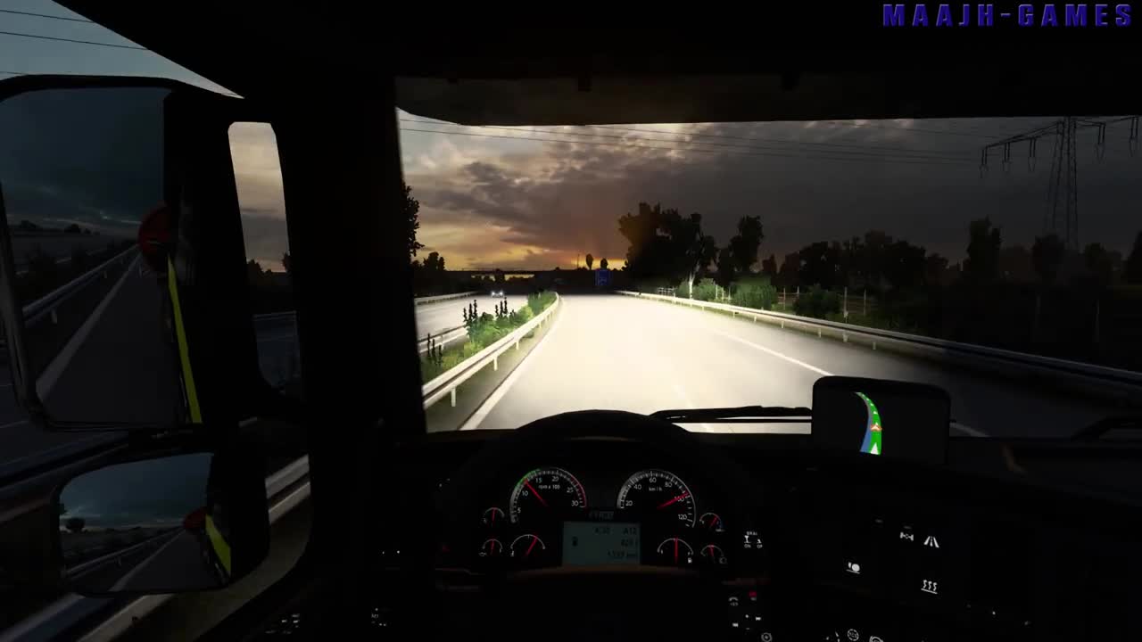 Transporting Big Cargo at Night - EURO TRUCK SIMULATOR 2