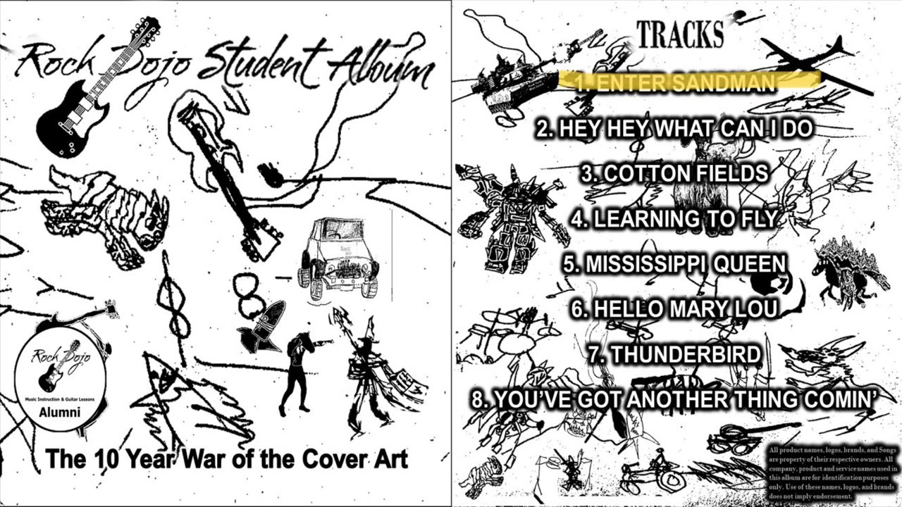 Rock Dojo Student Album #25 “The 10 Year”: Enter sandman (Metallica Cover) Track 1