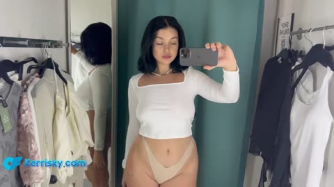 Hot Girl tried Transparent dress 