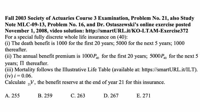 Exam LTAM exercise for August 7, 2021