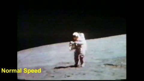 Moon Hoax -Astronaut's Movements Should Be Quicker Not Slower Because of 1/6 Lighter Gravity