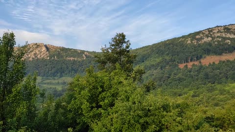 Mountain Rtanj-A mountain peak in the fog