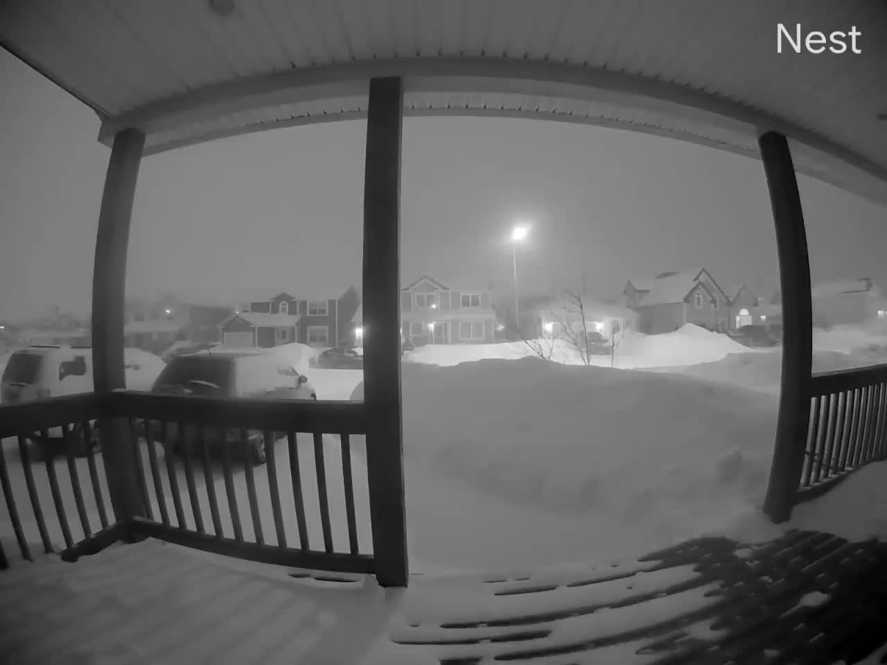 Terrifying Blizzard Buries Town over Time-Lapse