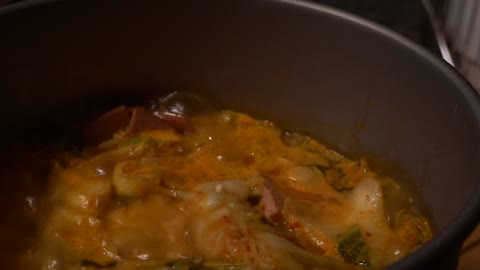 Korean food budae jjigae