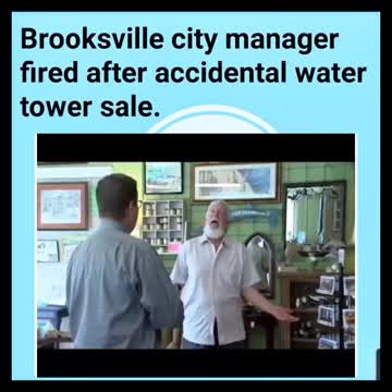 Brooksville city manager fired after accidental water tower sale